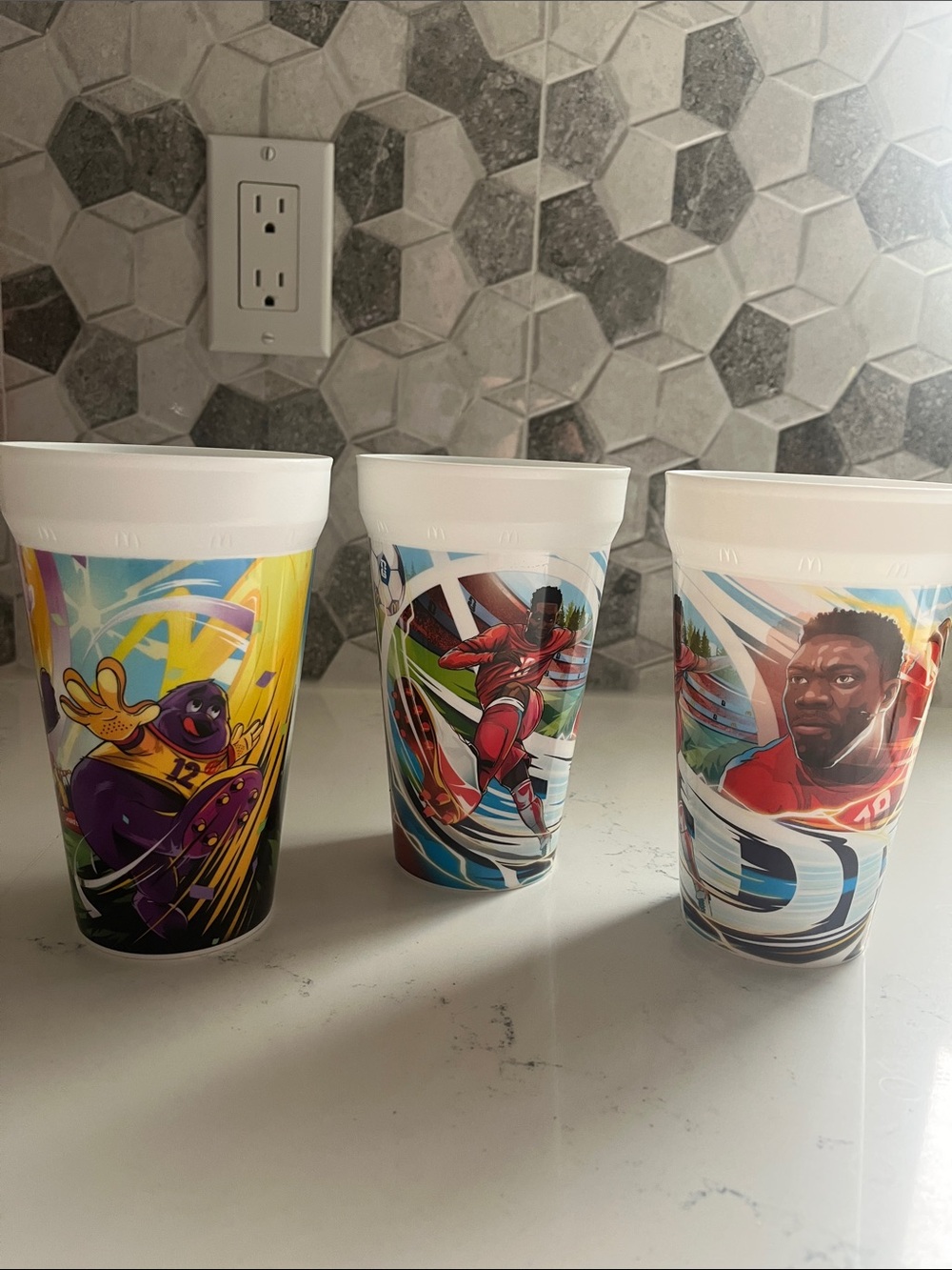 Set of 3 World Cup 2026 McDonald’s Collector Cups Davis (2) Grimace (1)